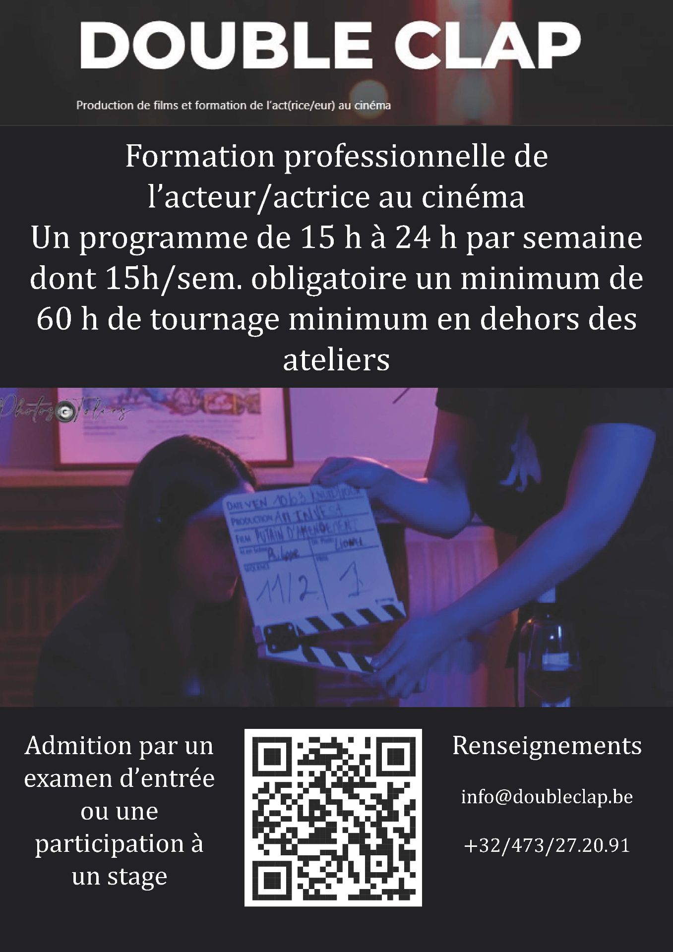 formatuion de l'acteur le jeudi soir Bruxelles